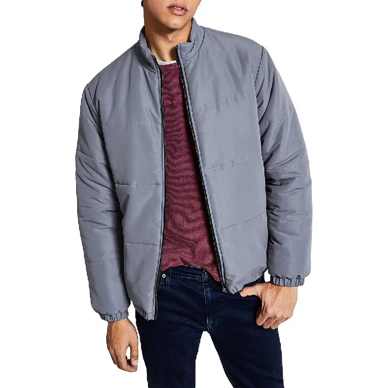 And Now This Mens Short Cold Weather Puffer Jacket Rayon Jacket Velvet Jacket Corduroy Jacket