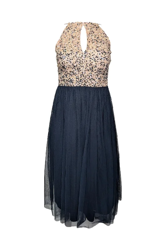 Blue Mini Dress Trendy Mini Dress with Belt