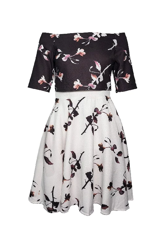 Floral Mini Dress Trendy Floral Mini Dress