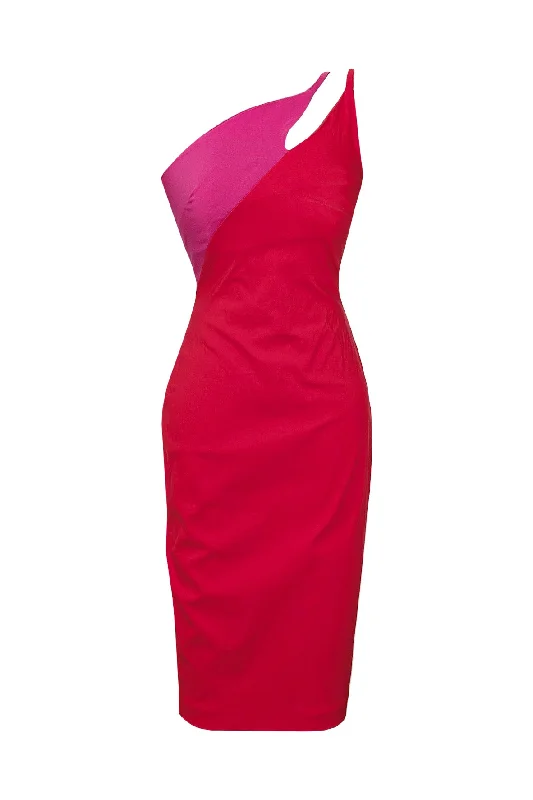 Pink Mini Dress Trendy Cut-Out Mini Dress