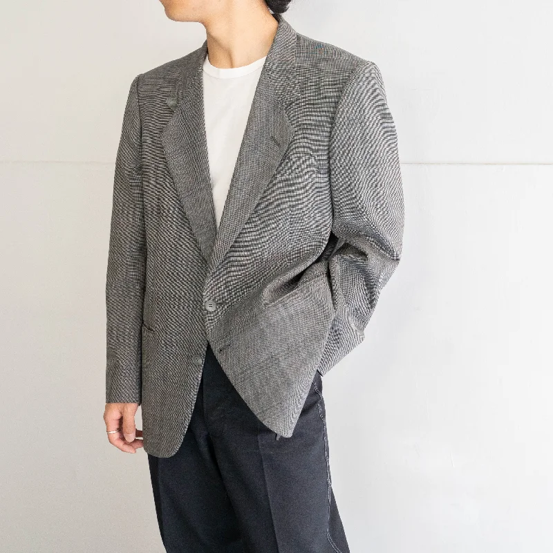 around 1980s USA glen checked tailored jacket Denim Jacket Leather Jacket Suede Jacket
