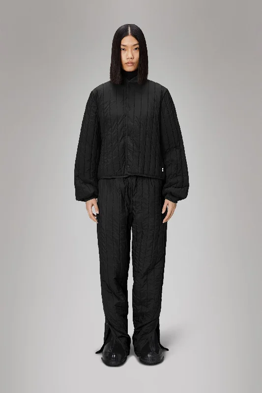 Banja Liner Bomber W Jacket - Black Cotton Jacket Linen Jacket Terry Jacket