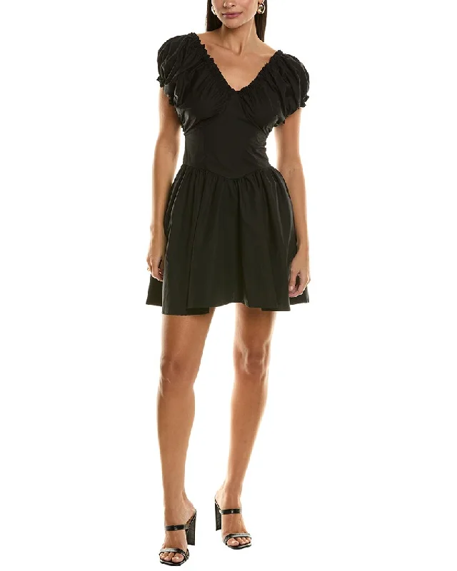 Avantlook Ruffle Mini Dress Cozy Knitted Mini Dress