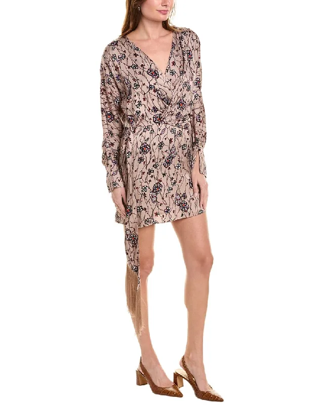 Joie Hammered Satin Mini Dress Stylish Spaghetti Strap Mini Dress