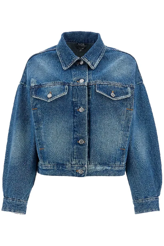 Boxy Denim Jacket In C Front Pockets Side Pockets Patch Pockets