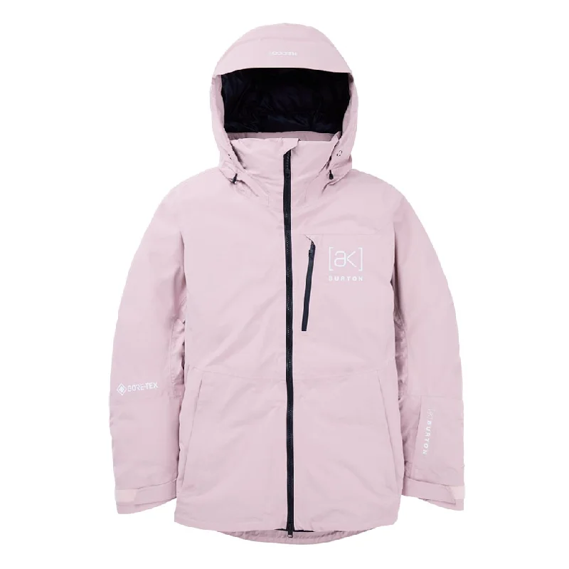 Burton 2025 Womens AK Flare Down Gore-Tex Jacket - Shadow Pink Ribbed Jacket Pleated Jacket Ruffled Jacket