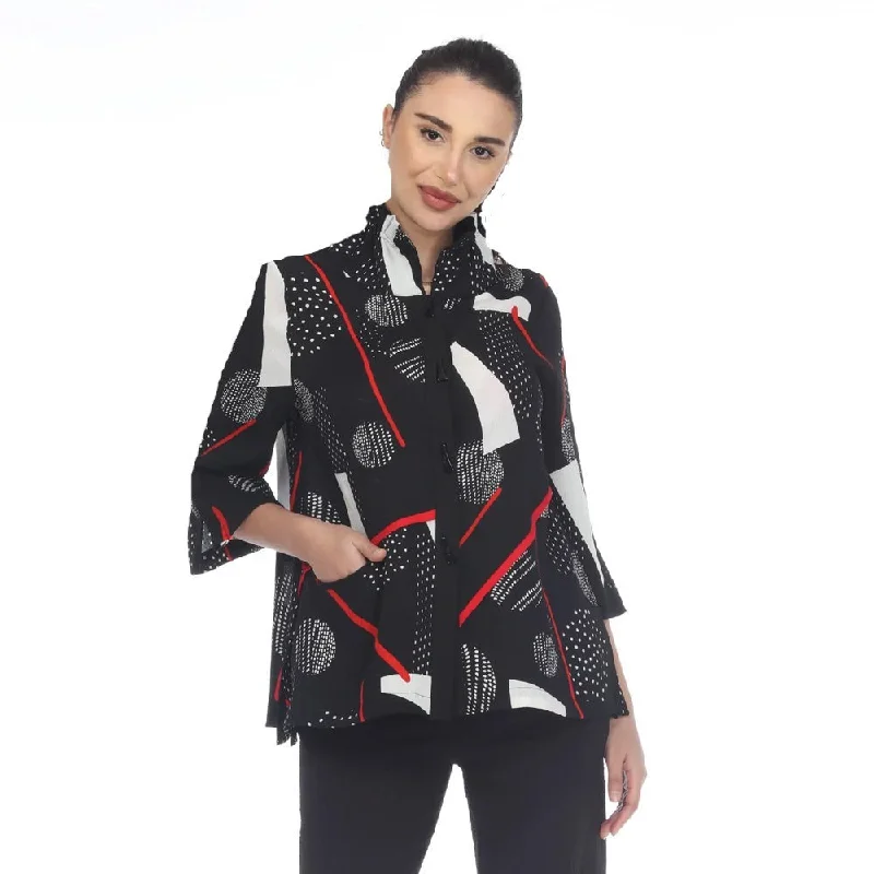 Moonlight Polka-Dot Button Front Shirt/Jacket - 3484 Quilted Jacket Puffer Jacket Insulated Jacket