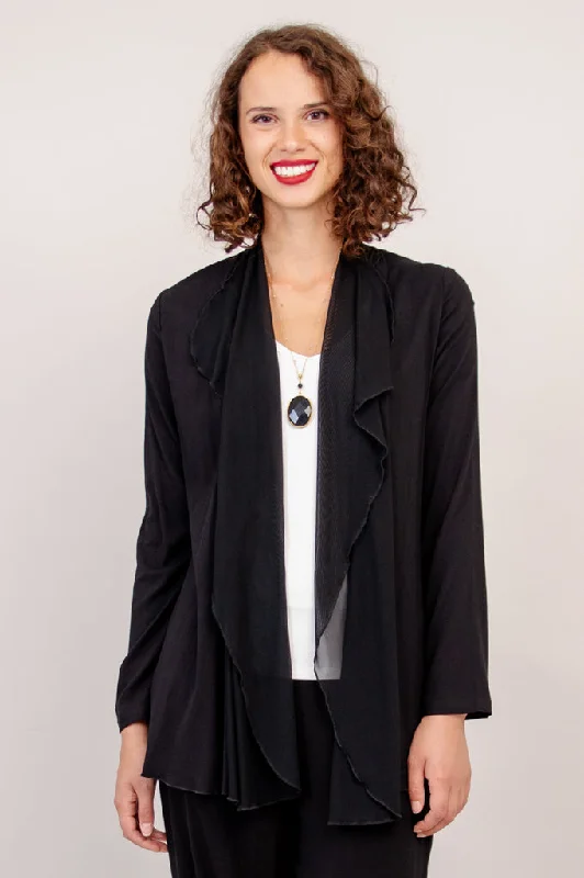 Diana Jacket, Black, Linen Bamboo Quilted Jacket Puffer Jacket Insulated Jacket