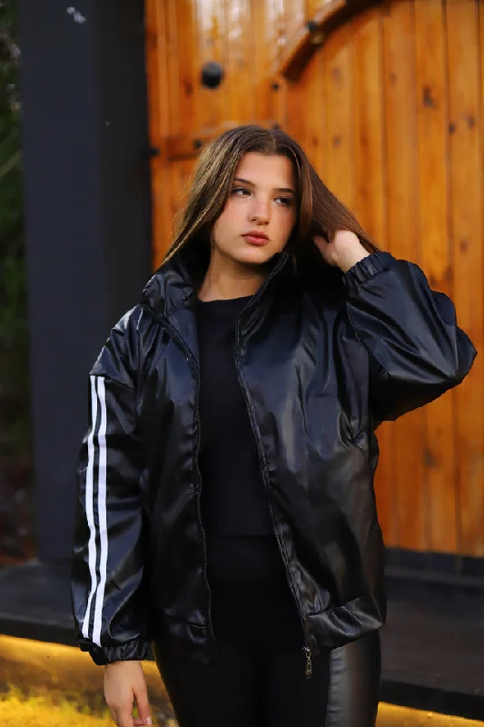 Everyday Leather Jacket - Keen Hooded Jacket Caped Jacket Shawl Collar Jacket