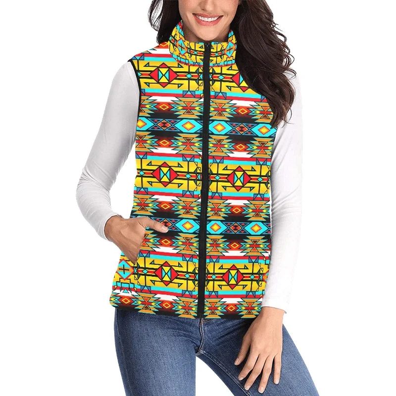 Force of Nature Twister Women's Padded Vest Jacket A-Line Jacket Boat Neck Shawl Collar
