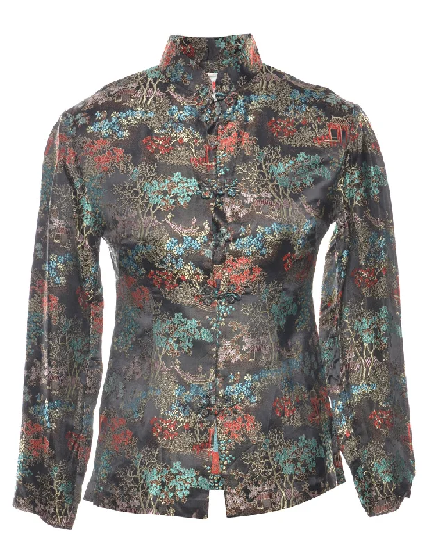 Jacquard  Evening Jacket - S Hooded Jacket Caped Jacket Shawl Collar Jacket