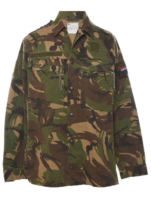 Jas Mannen Netherlands Army Outwear Jacket - L Appliqued Jacket Beaded Jacket Sequined Jacket