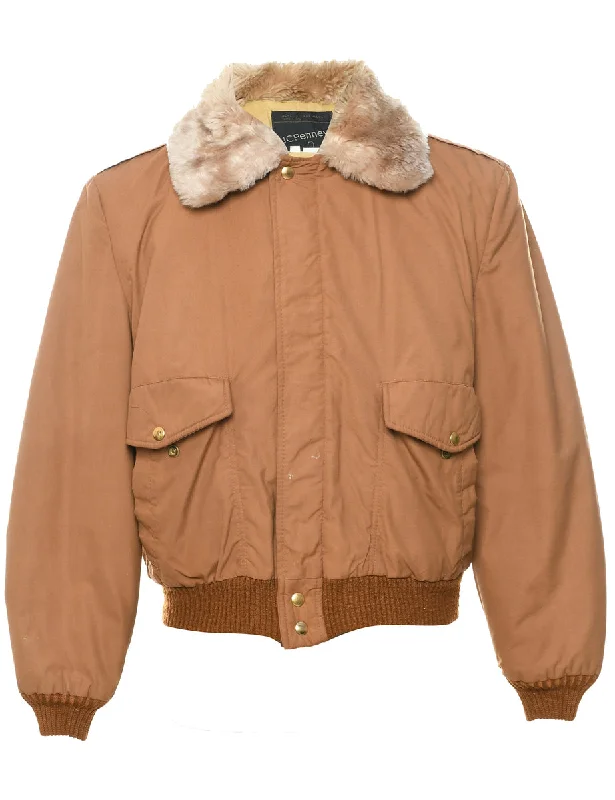 JC Penney Flight Jacket - L Oversized Jacket Tailored Jacket Straight Jacket