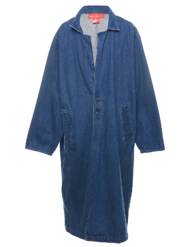 Judy Miner Dark Wash Denim Jacket - XL Knit Fabric Woven Fabric Fleece Fabric