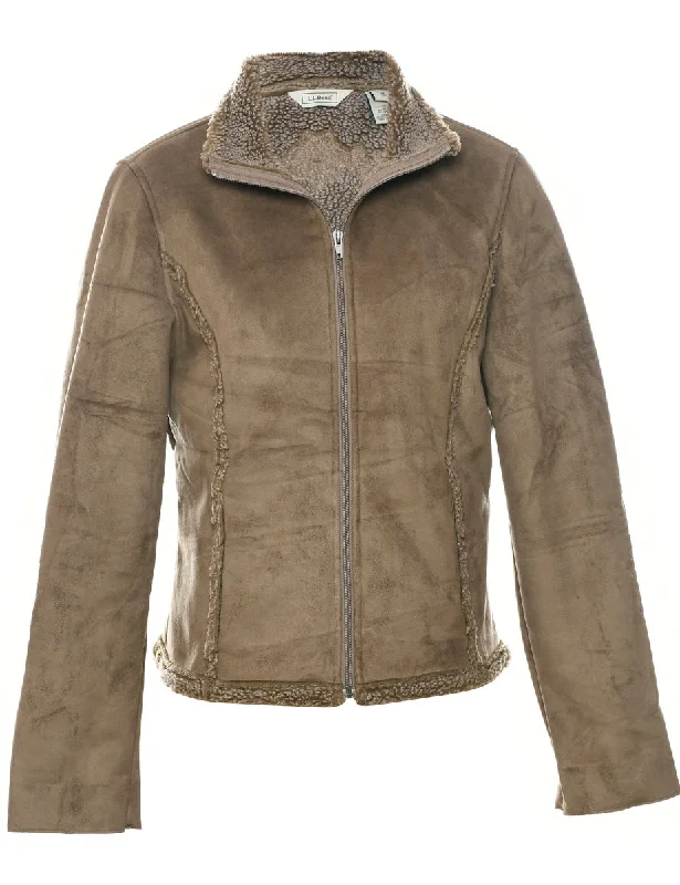 L.L. Bean Jacket - M Faux Fur Jacket Real Fur Jacket Shearling Jacket