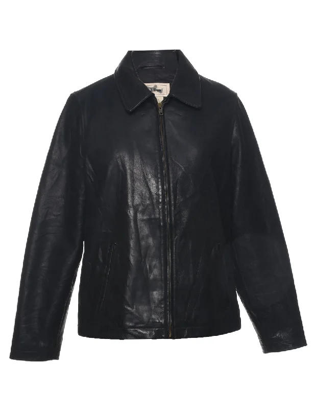 L.L. Bean Leather Jacket - L Fitted Jacket Loose Jacket Oversized Jacket