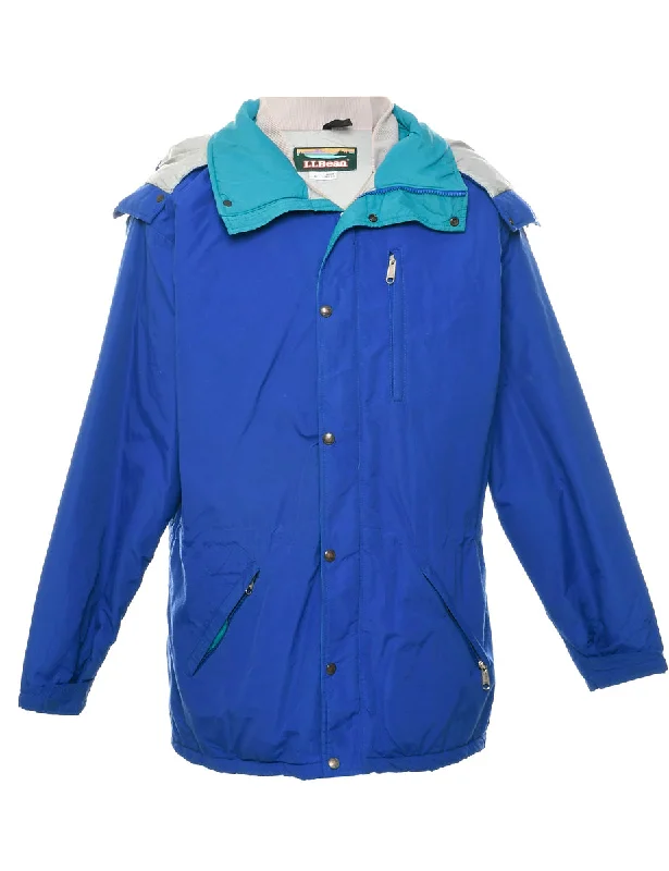 L.L. Bean Nylon Jacket - L Denim Fabric Leather Fabric Suede Fabric