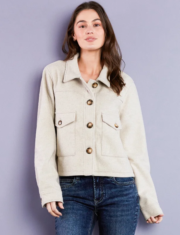 Liberty Cropped Jacket Front Pockets Side Pockets Patch Pockets