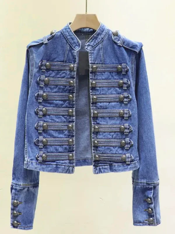 Lieutenant Jean jacket Print Jacket Jacquard Jacket Patchwork Jacket