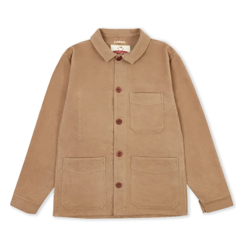 Luxury Heavyweight Moleskin Workwear Jacket - Beige Print Jacket Jacquard Jacket Patchwork Jacket Luxury Heavyweight Moleskin Workwear Jacket - Beige Print Jacket Jacquard Jacket Patchwork Jacket