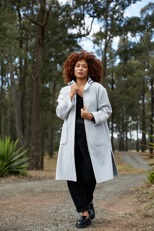Mohave Hood Jacket - Grey Corduroy Jacket Velvet Jacket Brocade Jacket