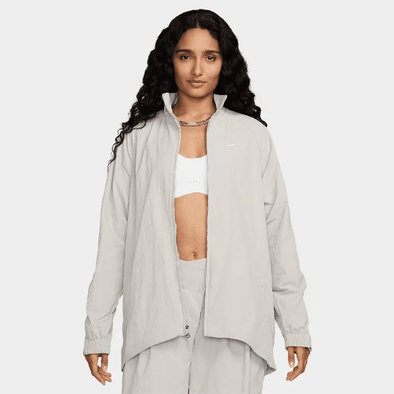 Nike Sportswear Women's Repel Zip Jacket Lt Iron Ore / White Embroidered Jacket Appliqued Jacket Beaded Jacket