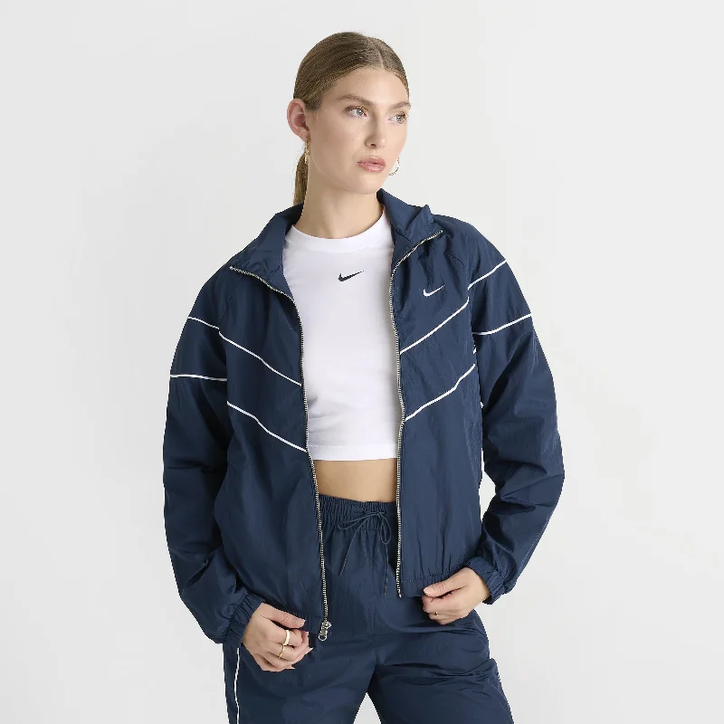 Nike Women's Windrunner UV Protection Woven Full-Zip Jacket Armory Navy / White Anorak Shell Jacket Lightweight Jacket