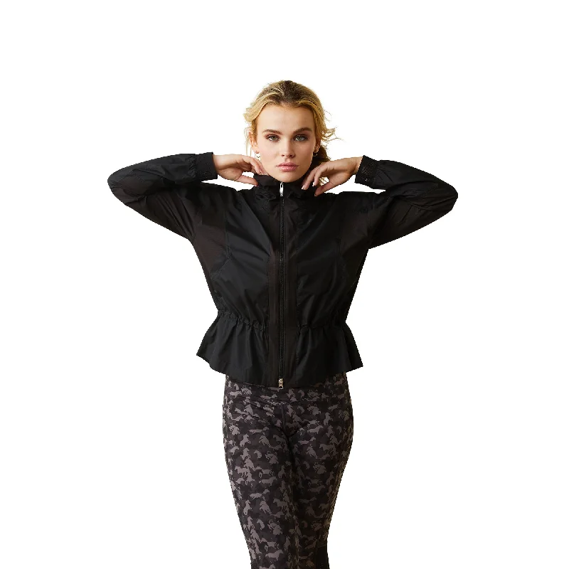 Breathe Jacket Notch Collar Peter Pan Collar Cowl Neck