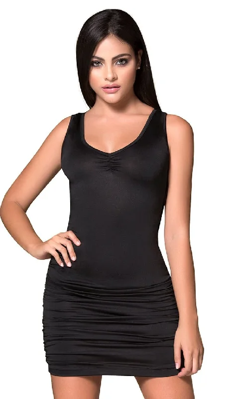 Racer Back Criss Cross Mini Dress - ST1005 Trendy Cut-Out Mini Dress
