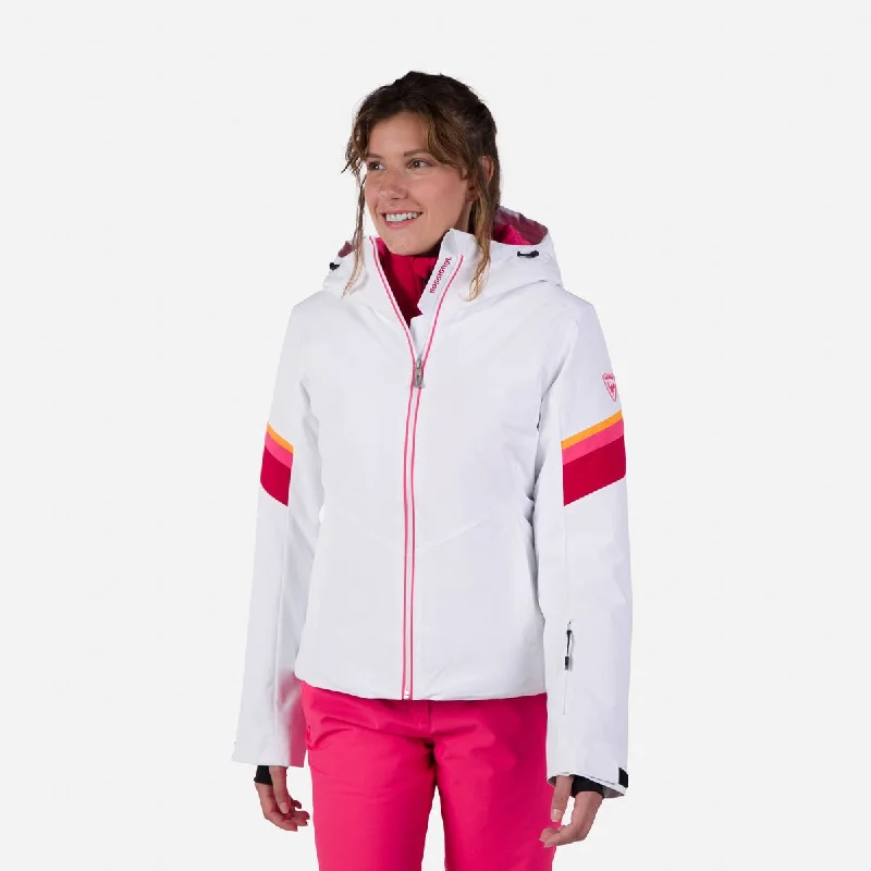 Rossignol Strawpile Womens Jacket Stand-Up Collar Roll-Neck Collar Turtle Neck