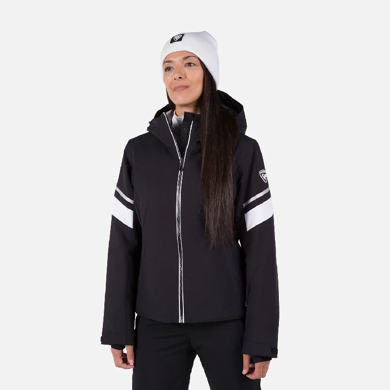 Rossignol Womens Strawpile Jacket Zip Front Button Front Snap Front