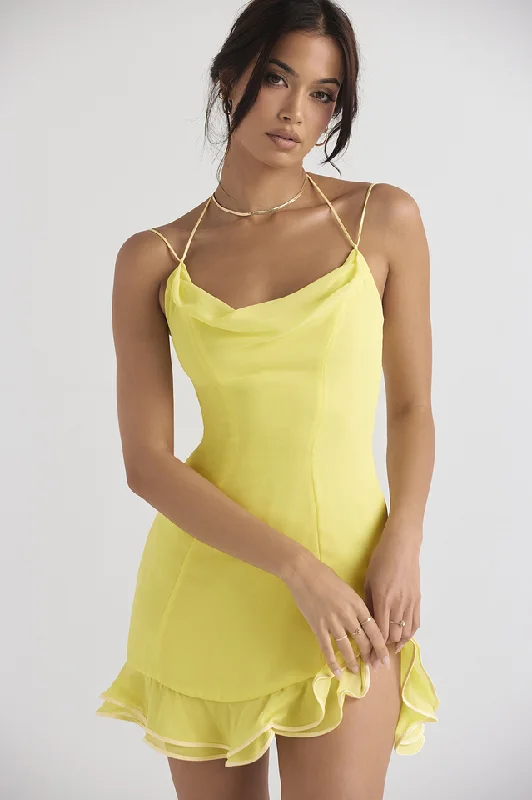 Scarlett Ruffle Mini Dress Chic Bohemian Mini Dress