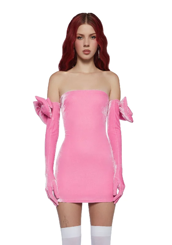 Pretty Perfection Mini Dress Set- Pink Comfortable Zip-Up Mini Dress