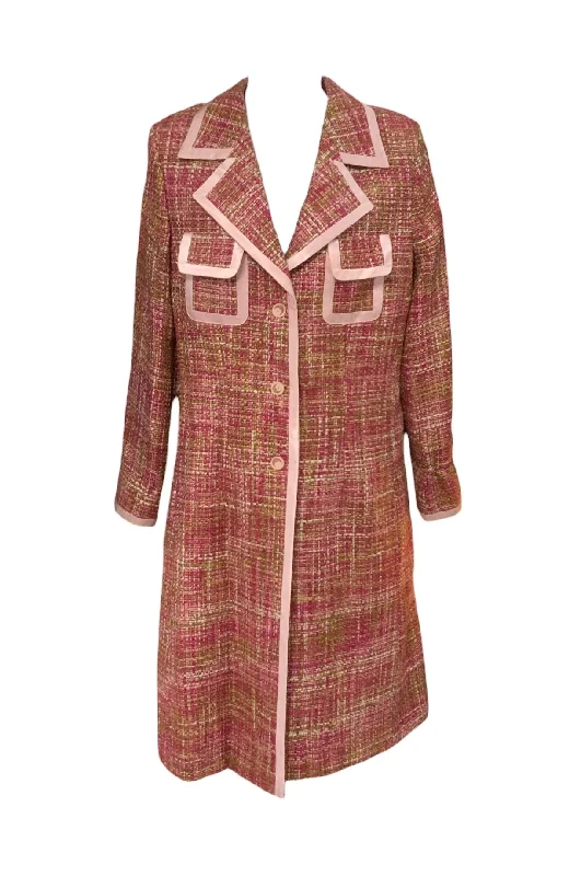 Tea by Michelle N Women’s Pink Tweed Jacket 12 One-Shoulder Jacket Off-the-Shoulder Jacket Asymmetrical Jacket