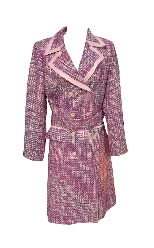 Tea by Michelle N Women’s Purple Tweed Jacket 8 Embroidered Jacket Appliqued Jacket Beaded Jacket