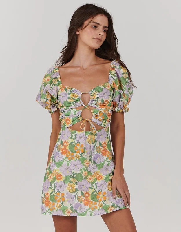 Willow Mini Dress - Spring T Floral Stylish Spaghetti Strap Mini Dress