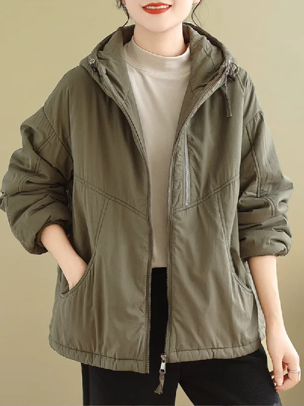 Women's Lightweight and Stylish Winter Hooded Jacket Wool Jacket Cashmere Jacket Tweed Jacket