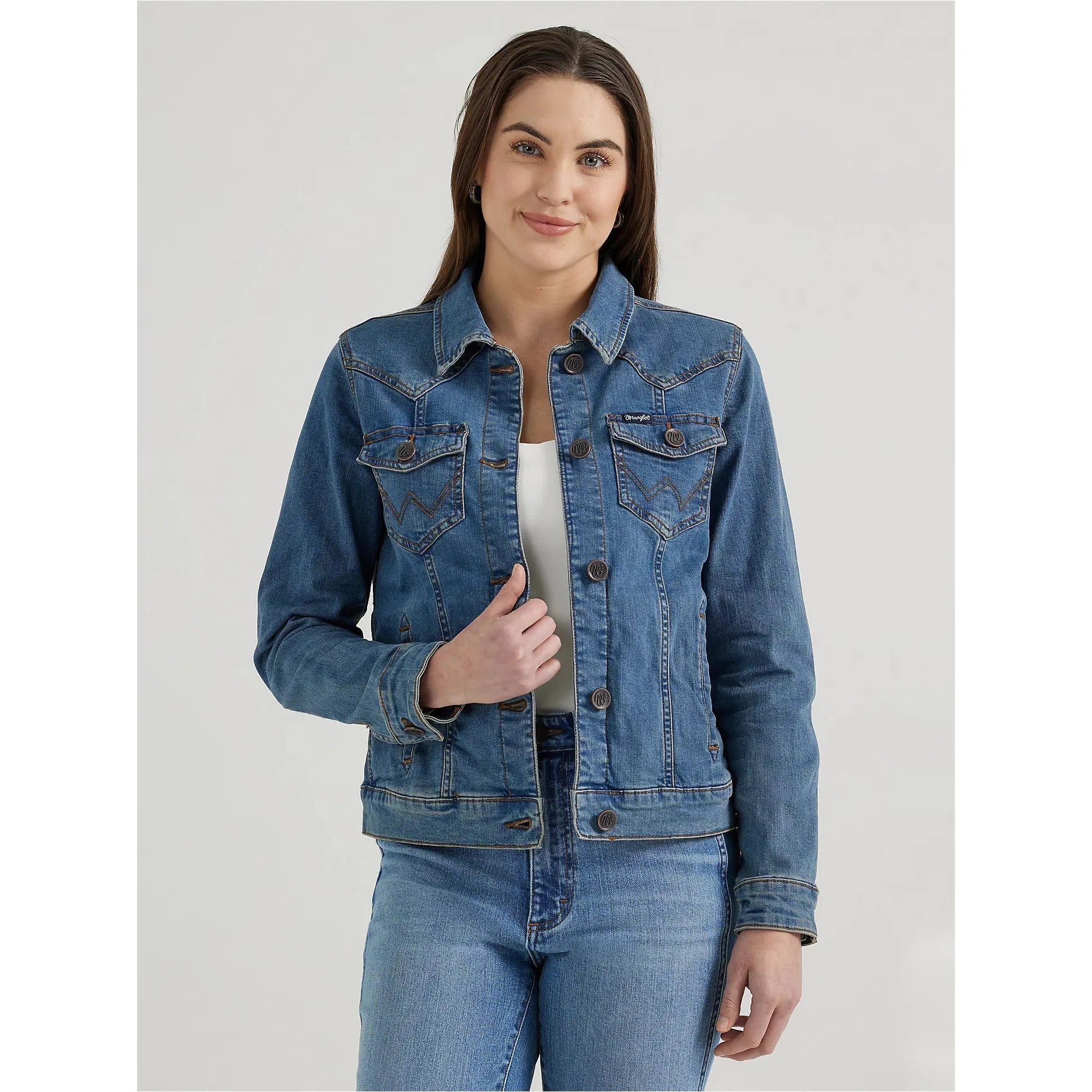 Women's Long Sleeve Classic Fit Denim Jacket Chenille Jacket Brocade Jacket Lace Jacket