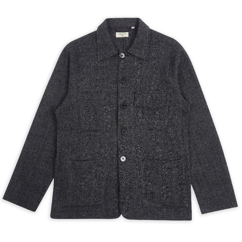 Wool Jericho Jacket - Dark Grey Denim Jacket Leather Jacket Suede Jacket