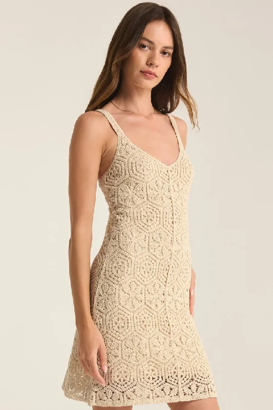 Z SUPPLY Allure Crochet Mini Dress Elegant Satin Mini Dress