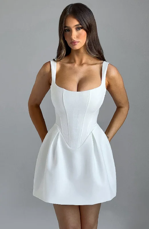 Janiyah Mini Dress - Ivory Classic White Mini Dress