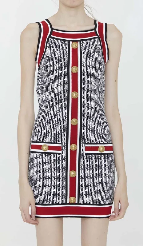 SLEEVELESS KNIT MINI DRESS IN MULTICOLOR Cozy Long Sleeve Mini Dress