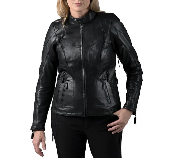 Harley Davidson Women's FXRG Triple Vent System Waterproof Leather Jacket Cotton Fabric Linen Fabric Terry Fabric