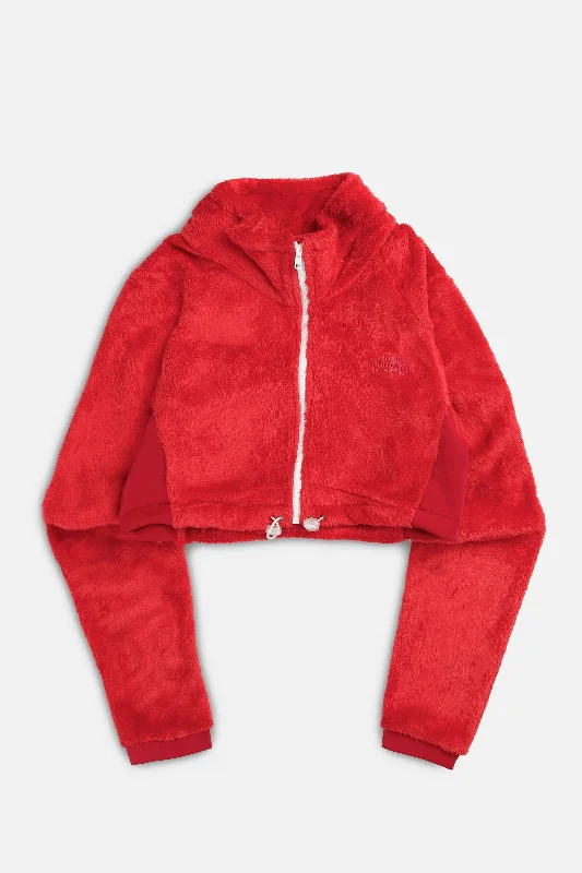 Rework North Face Crop Fleece Jacket - S Cardigan Sweater Pullover