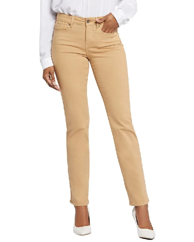 Nydj Marilyn Straight Hazel Wood Jean Trendy Acid Wash Skinny Jeans