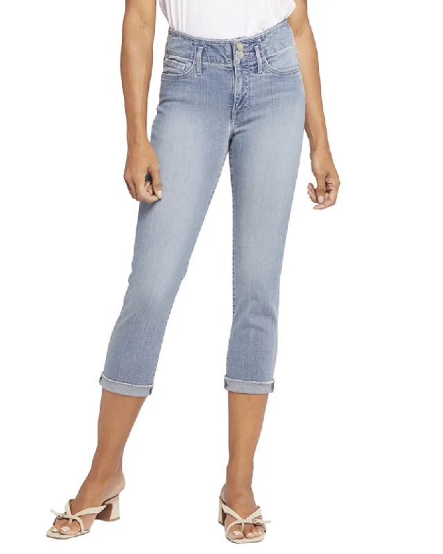 Nydj Petite Chloe Thistle Falls Capri Jean Trendy Bootcut High-Waisted Jeans