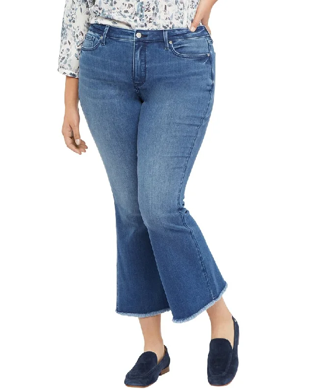 Nydj Plus Ava Foundry Flare Fray Jean Stylish Plus Size Denim Jeans