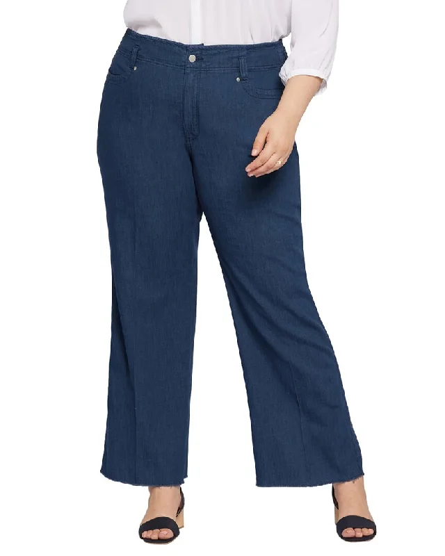 Nydj Plus Teresa Serendipity Wide Leg Jean Trendy Low-Rise Slim Jeans