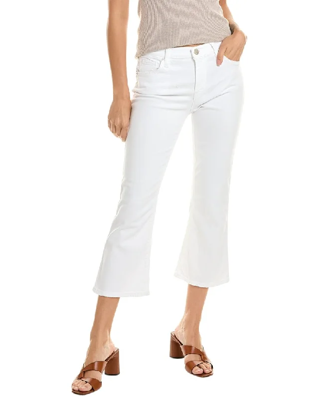 Hudson Jeans Nico White Petite Crop Bootcut Jean Comfortable Boyfriend Jeans