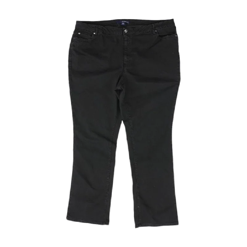 Black Solid High Rise Straight Leg Jeans Trendy Paperbag Waist Jeans
